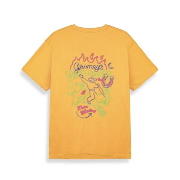 GRIMEY Camiseta " LONE HAND LUCKY LOOTER REGULAR TEE " color amarillo