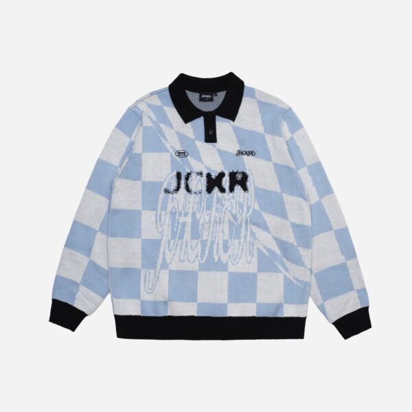 JACKERPolo"Square Knit"color azul