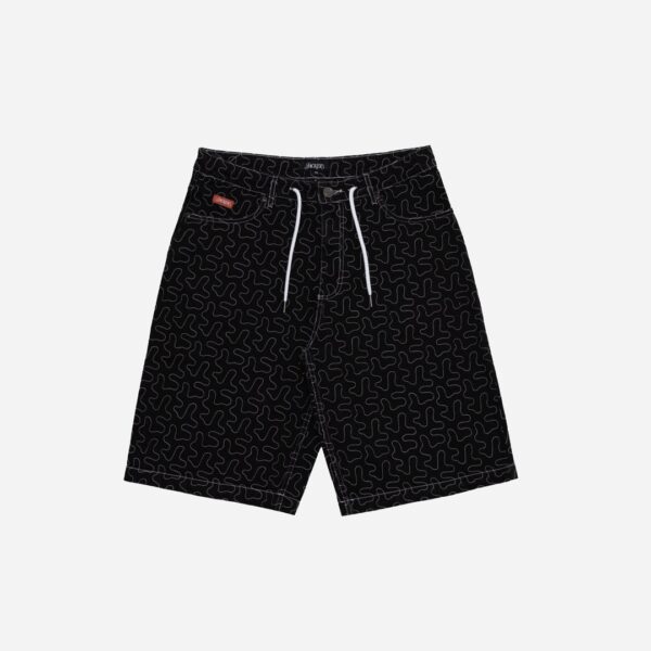 JACKER Bermudas"Oneline Denim Baggy"color negro
