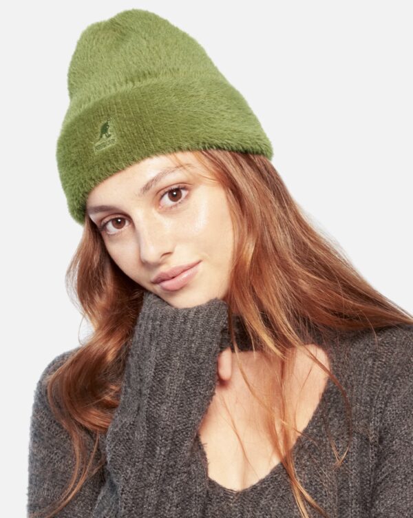 KANGOL Gorro " FAUX FUR BEANIE " color verde