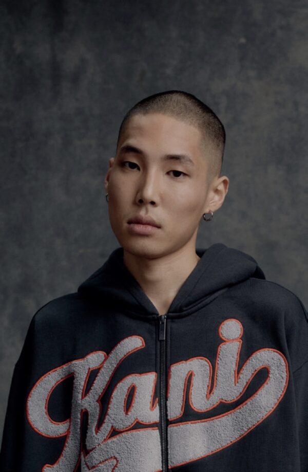 KARL KANI Sudadera " Kani Star Logo Os Full Zip Hoodie anthracite/light grey " color gris