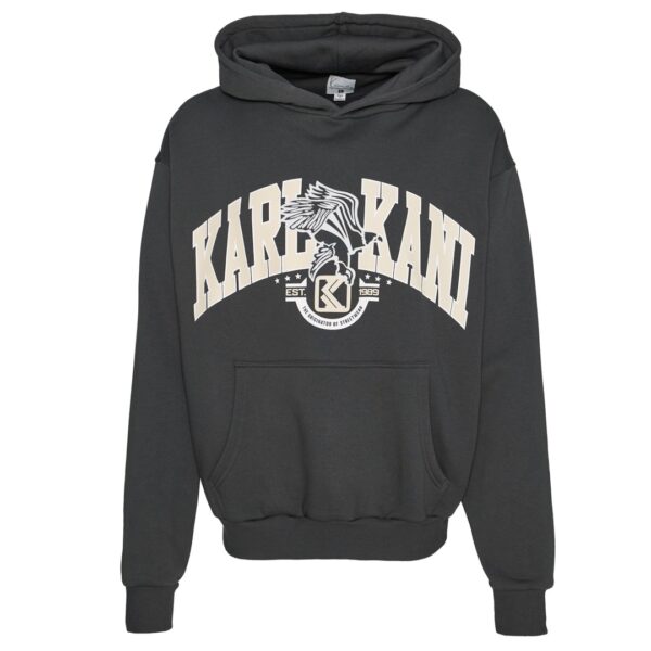 KARL KANI Sudadera " Og Eagle Print Os Hoodie anthracite/light sand " color gris
