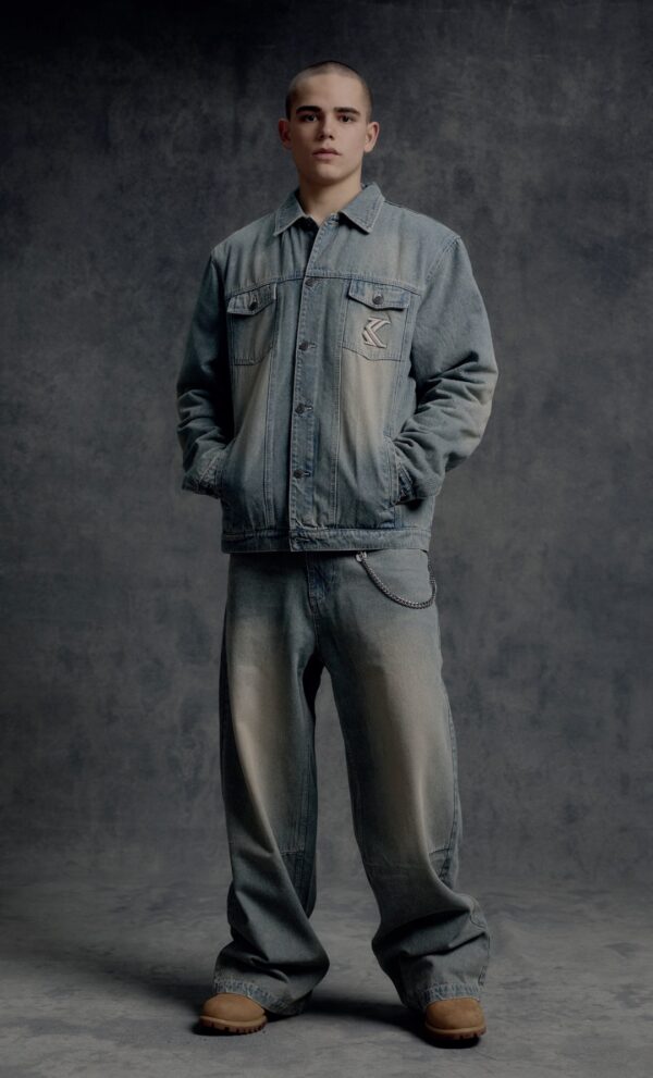 KARL KANI Pantalon " Og Denim Baggy Pants  blue sand " color azul