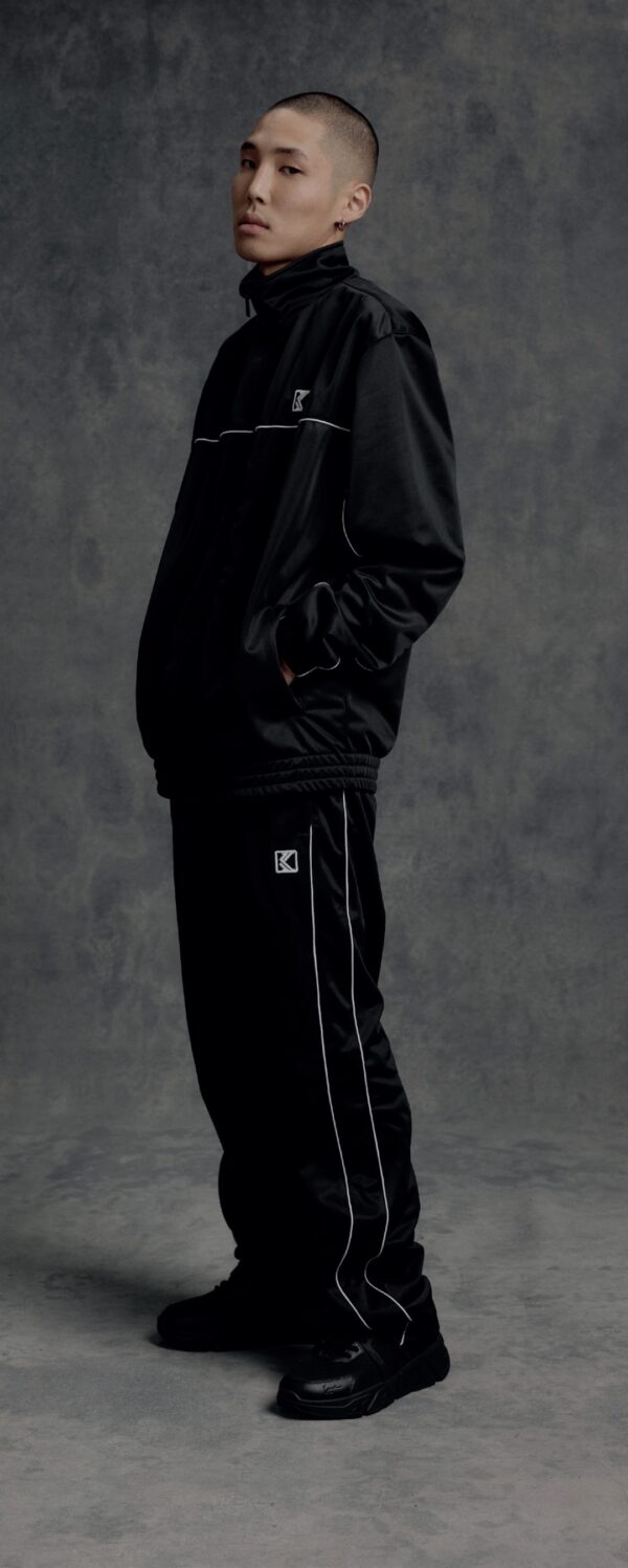 KARL KANI Pantalon " Og Trackpants black/white " color negro