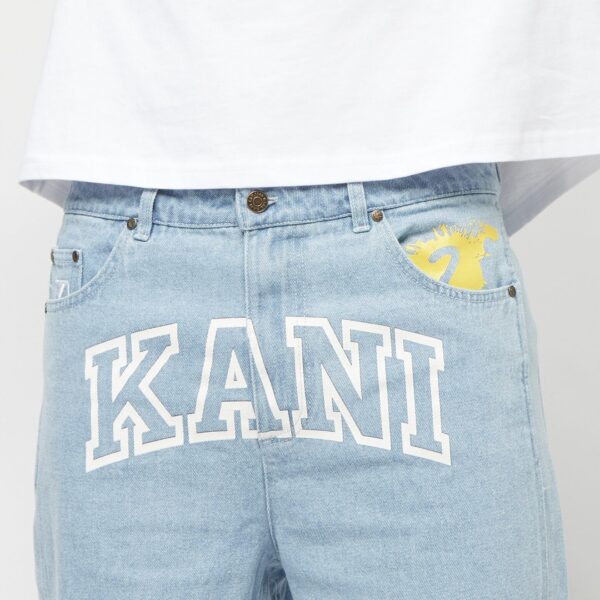KARK KANI Bermuda tejana lavado azul