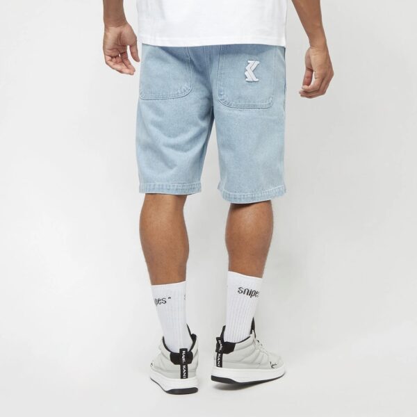 KARK KANI Bermuda tejana lavado azul