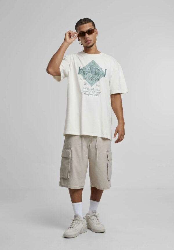 KARL KANICamiseta "Kani Music Paisley Print T-Shirt offwhite"color blanco