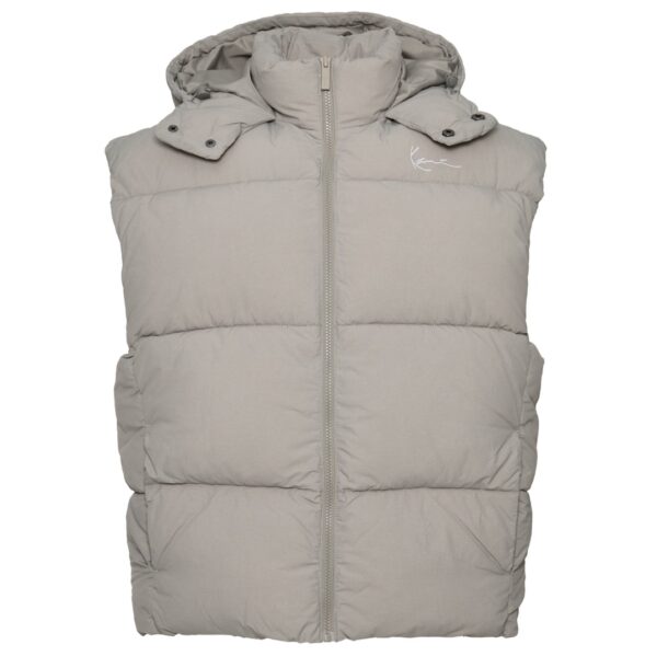 KARL KANI Chaleco " Small Signature Puffer Vest light grey " color gris
