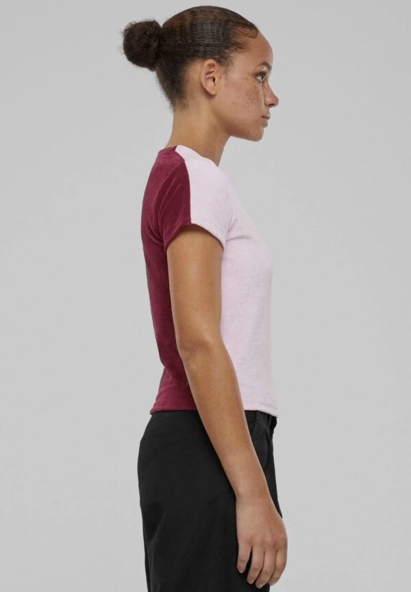 KARL KANI Camiseta " KK Small Signature Block Short Toweling Tee berry/light rose "