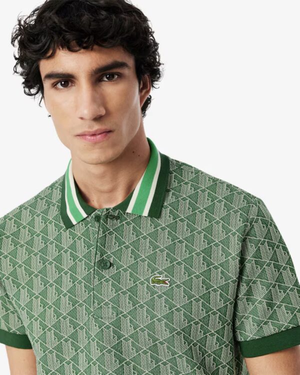 LACOSTEPolo estampado verde
