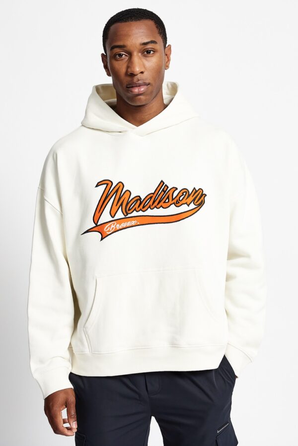 MADISON BARCLAY Sudadera " STADIUM HOODDIE " color blanco roto