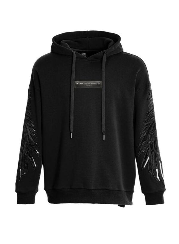 MOD WAVE MOVEMENTSudadera"DOUBLE WINGS HOODIE"color negro