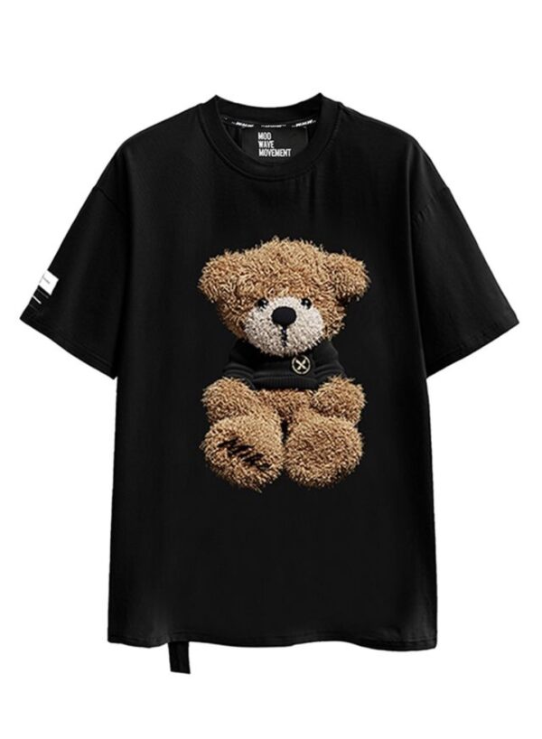 MOD WAVE MOVEMENTCamiseta"MIKE TEDDY T-SHIRT"color negro