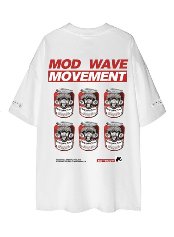 MOD WAVE MOVEMENTCamiseta"MUSIC T-SHIRT"color blanco