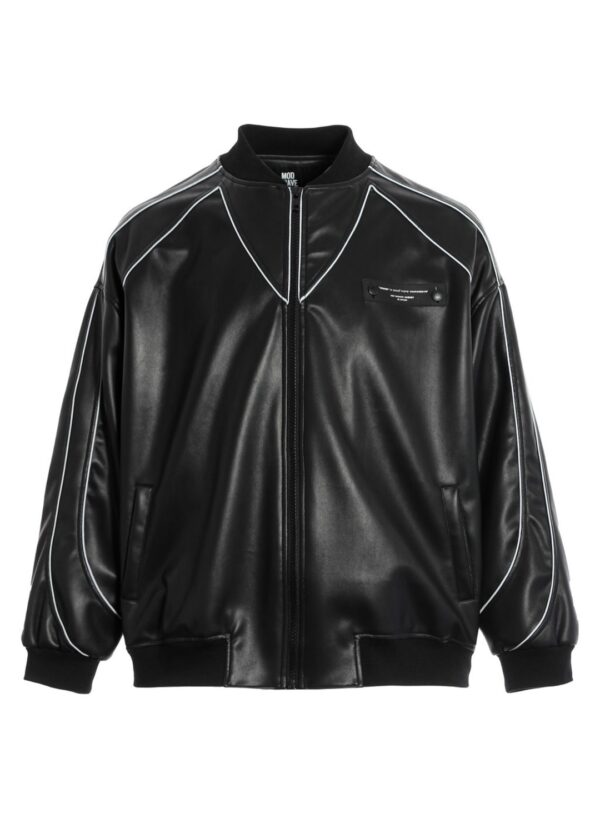 MOD WAVE MOVEMENTChaqueta"STRASS WINGS LEATHER JACKET"color negro