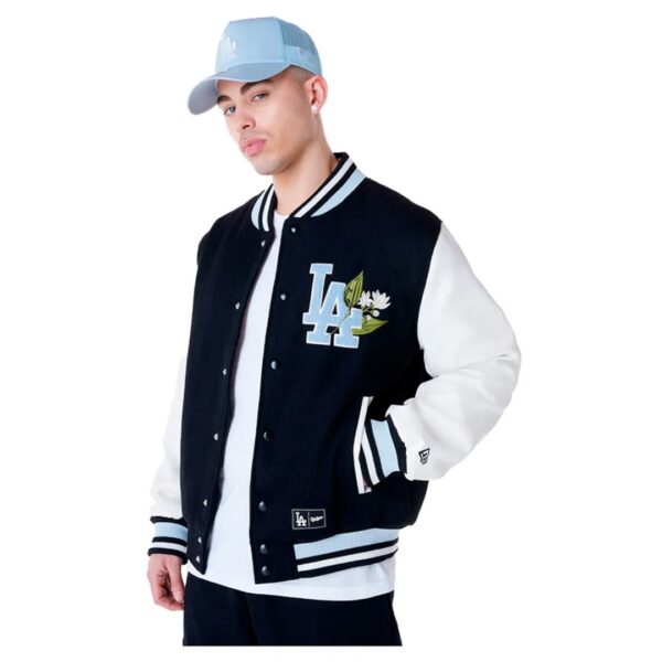 NEW ERAChaqueta"MLB FLORAL VARSITY JCKT LOSDOD BLK"color negro