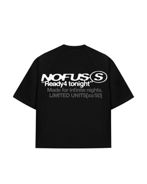 NOFUSSCamiseta"Tonight Cropped Tee"color negro