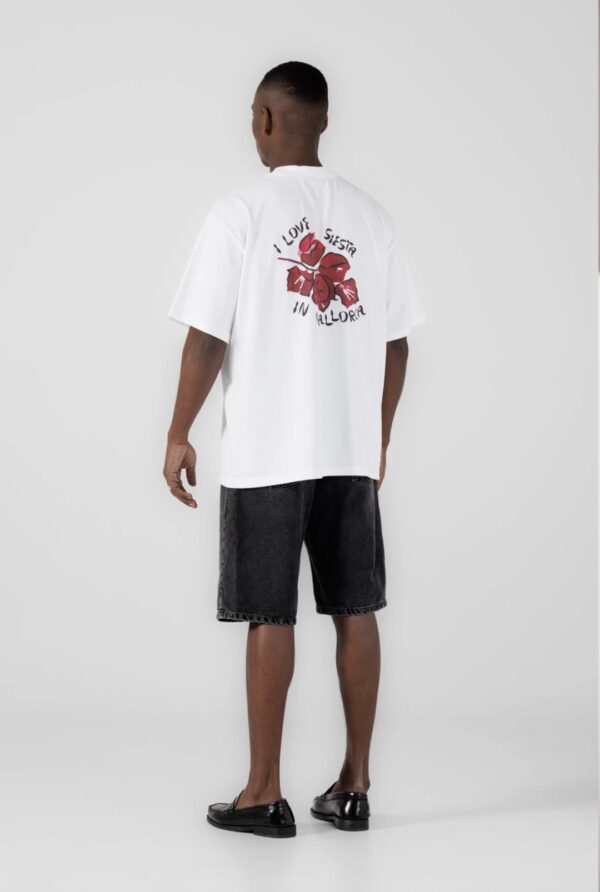 NOIR ESSENCECamiseta"Buganvilla White t-shirt"color blanco