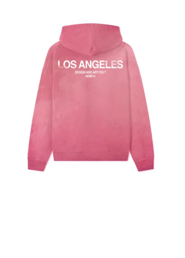 NOIR ESSENCESudadera" Los Angeles Washed Pink Zip Hoodie"color rosa
