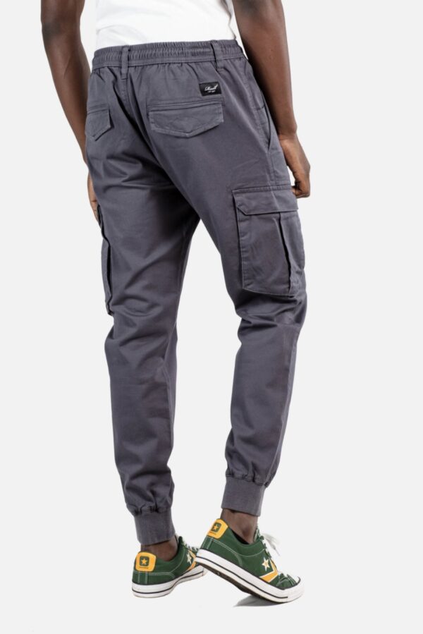 REELL Pantalon " REFLEX RIB CARGO " color gris oscuro