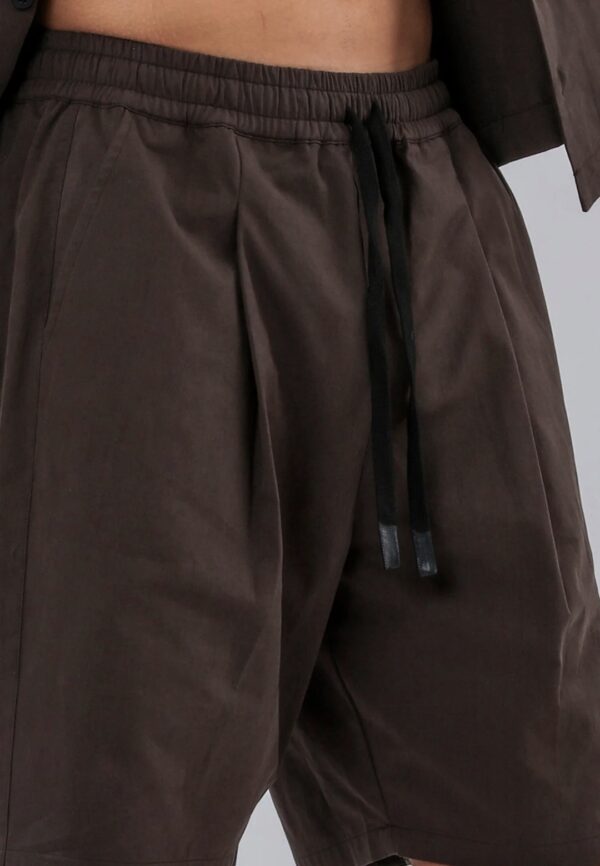 RELIGION Bermuda"PLEATED SHORTS"color marron