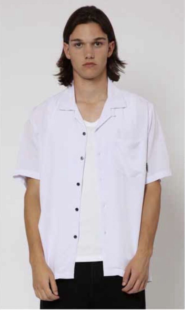 RELIGION Camisa " SKULL STENCIL SHIRT " color blanco