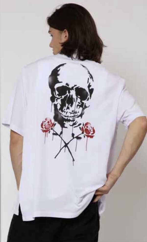 RELIGION Camisa " SKULL STENCIL SHIRT " color blanco