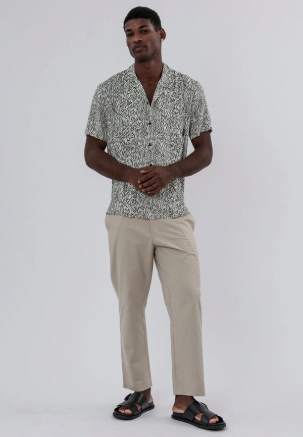 RELIGION Camisa"STROKE SHIRT"color blanco-verde