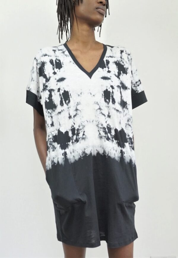 RELIGION Vestido " Hematite " estampado tie dye