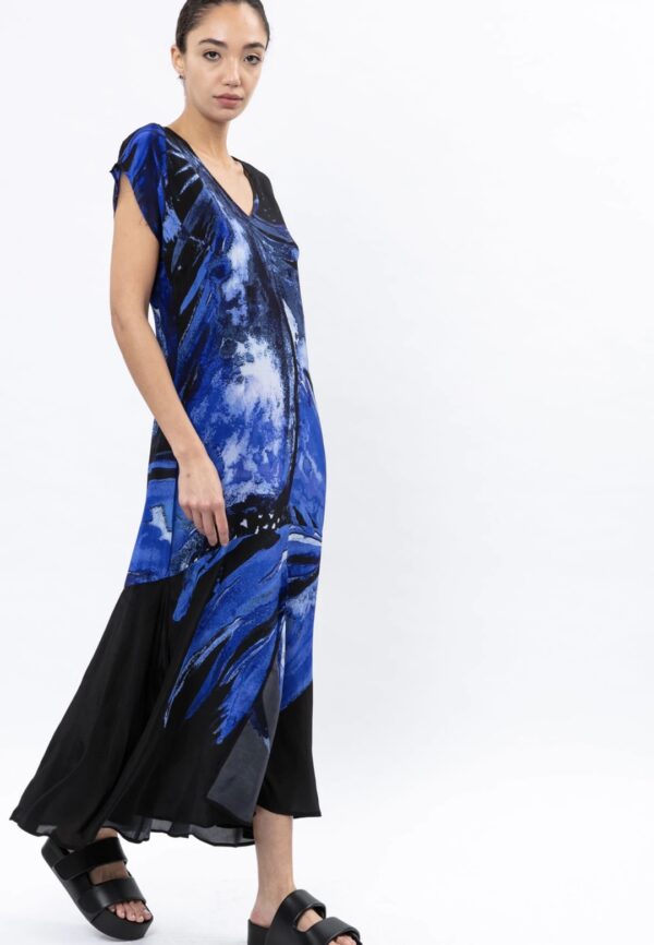 RELIGION Vestido " Jade " estampado azul