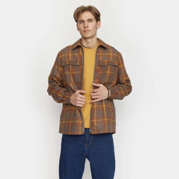 REVOLUTION Sobrecamisa cremallera color marron