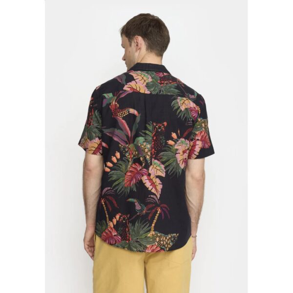 REVOLUTION Camisa "Short-sleeved Cuban Shirt" estampado negro