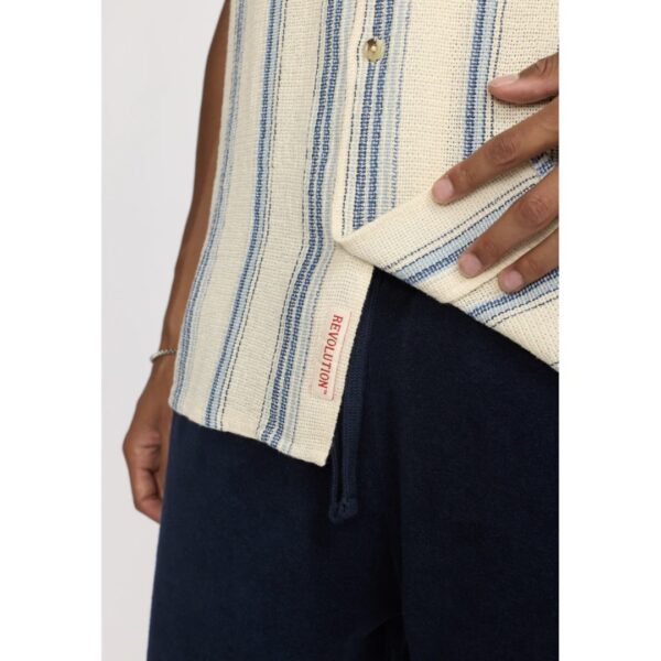 REVOLUTION Camisa "Short-sleeved Cuban Shirt" color azul