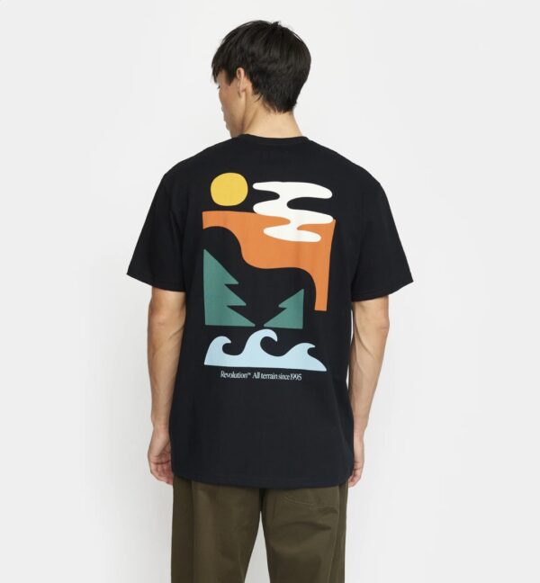 REVOLUTION Camiseta color negro