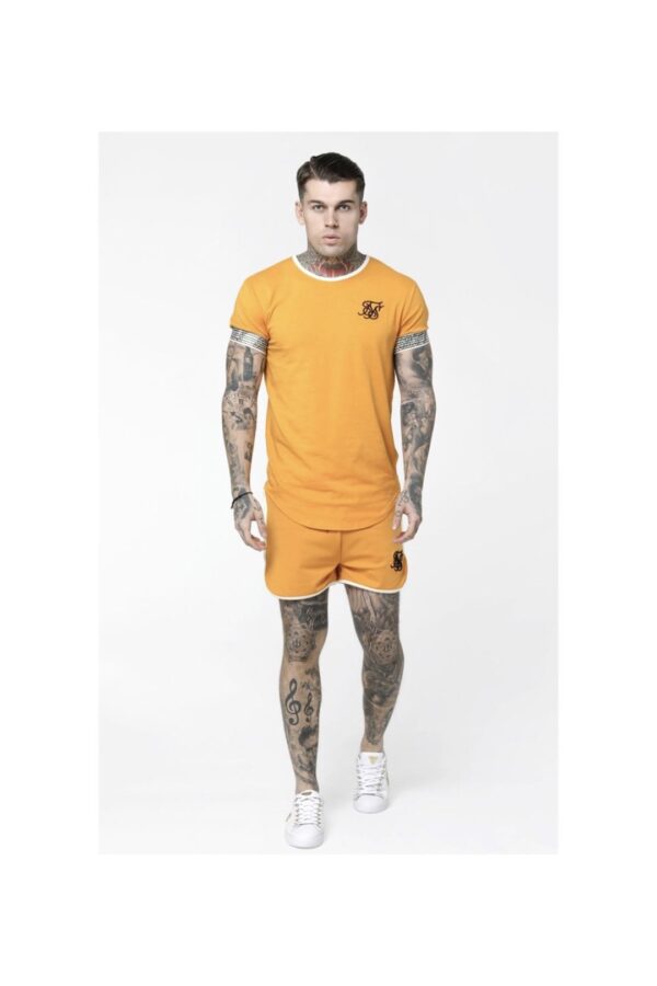 SIKSILK Shorts " Runner Pannel " color amarillo