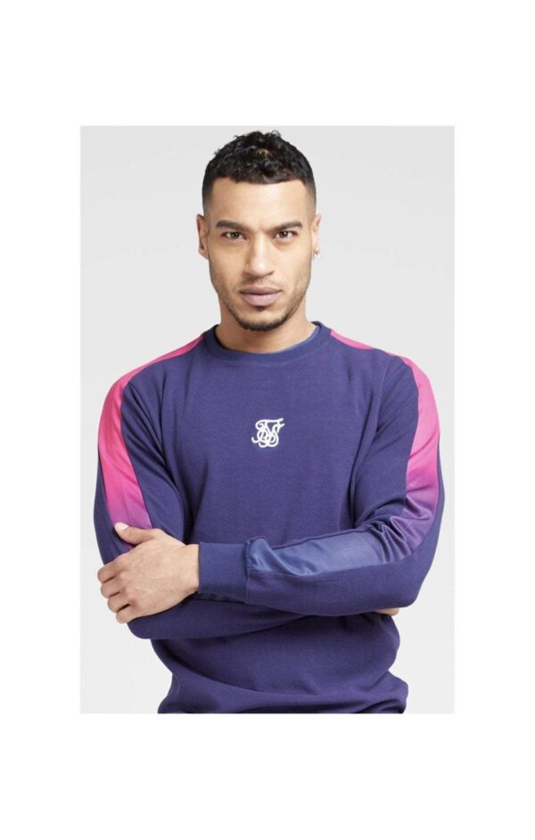 SIKSILK Sudadera " Pannel " color marino