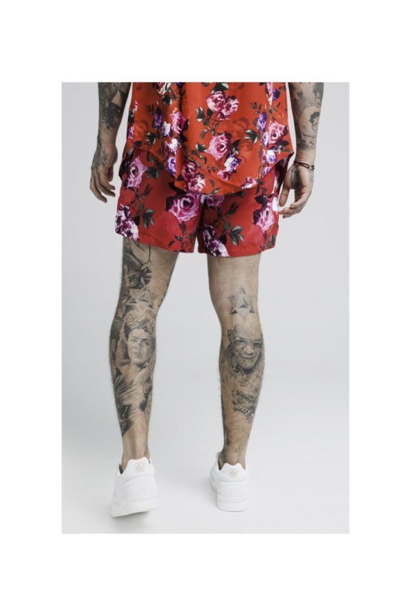 SIKSILK Bañador color rojo estampado