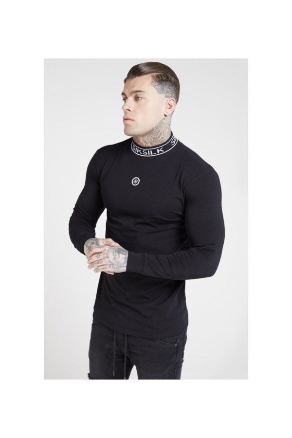 SIKSILK Camiseta manga larga " Brand " color negro