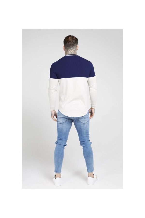 SIKSILK Camiseta " Chain " color marino-blanco