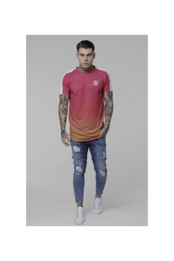 SIKSILK  Camiseta " Raglan Fade " color rosa degradado