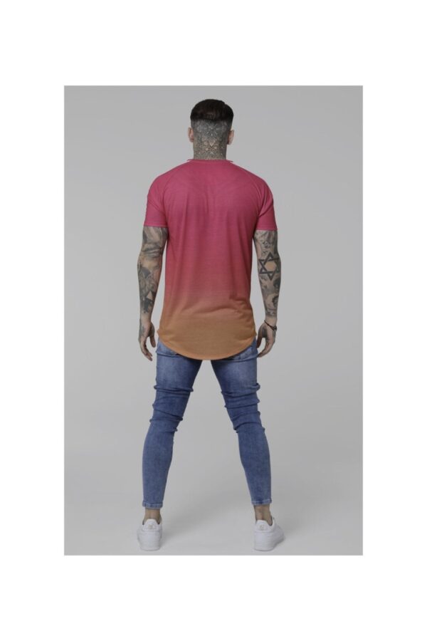 SIKSILK  Camiseta " Raglan Fade " color rosa degradado