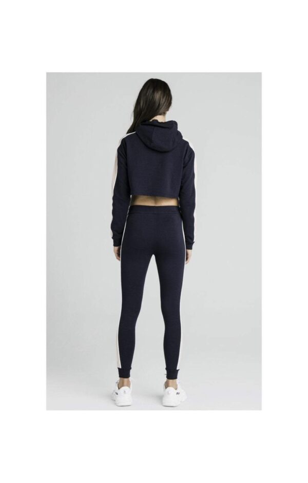 SIKSILK Sudadera corta con capucha color marino