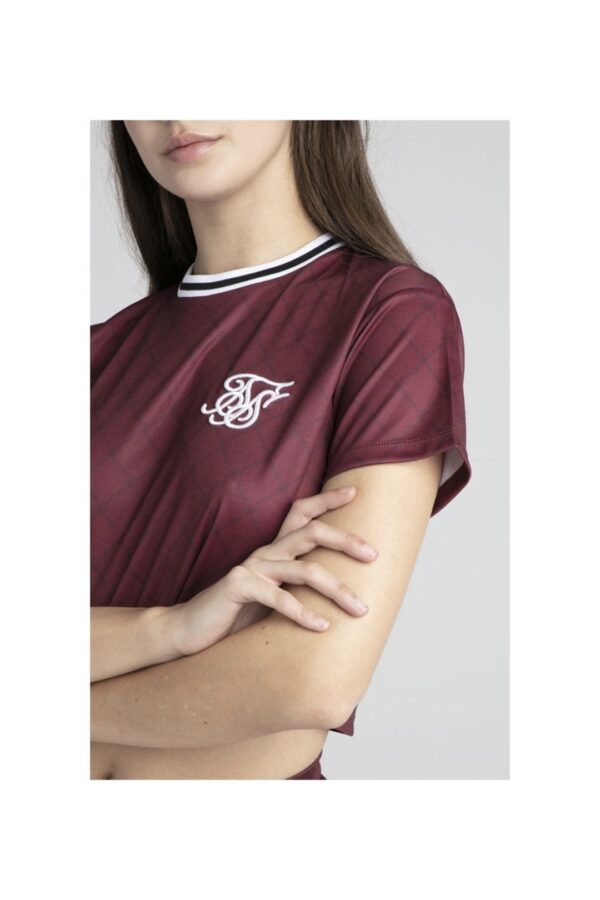 SIKSILK Camiseta " Allover Print " color burdeos