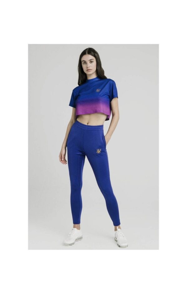 SIKSILK Camiseta " Fade Croped " color azul degradado