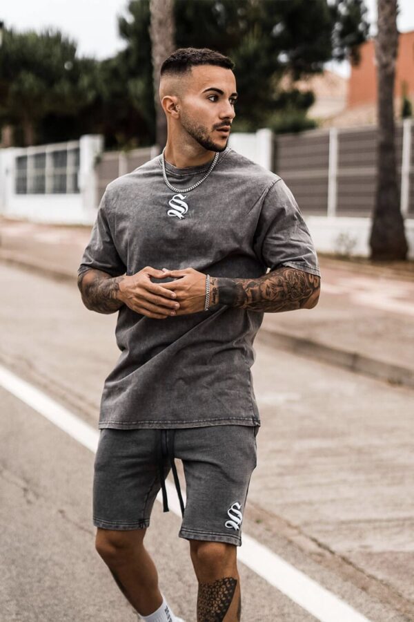 SINNERS Camiseta " Essential Core " color gris lavado