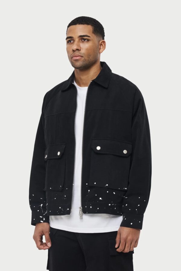 THE COUTURE CLUB Chaqueta " ZIP THROUGH JACKET WITH POCKET DETAILS " color negro