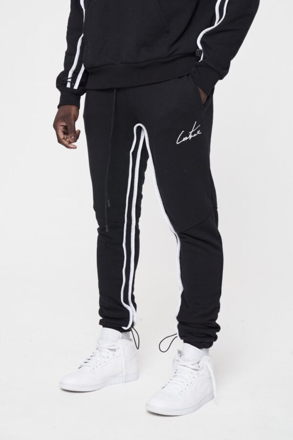 THE COUTURE CLUB Pantalon " Circle Logo " color negro