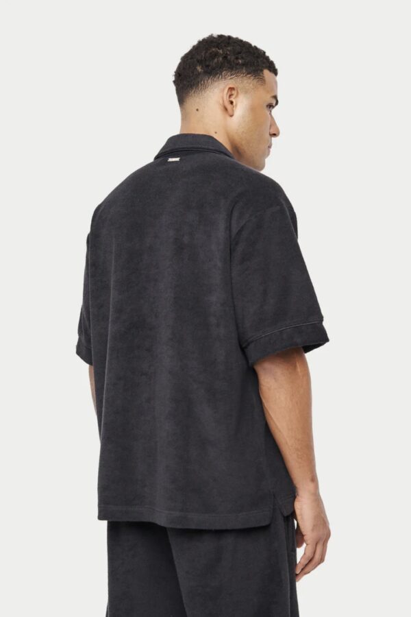 THE COUTURE CLUB Camisa " Heavyweight Towelled " color negro