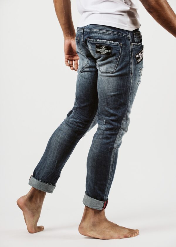 THE UNTOUCHABLES Pantalon " Carlo Bw Patch " color azul